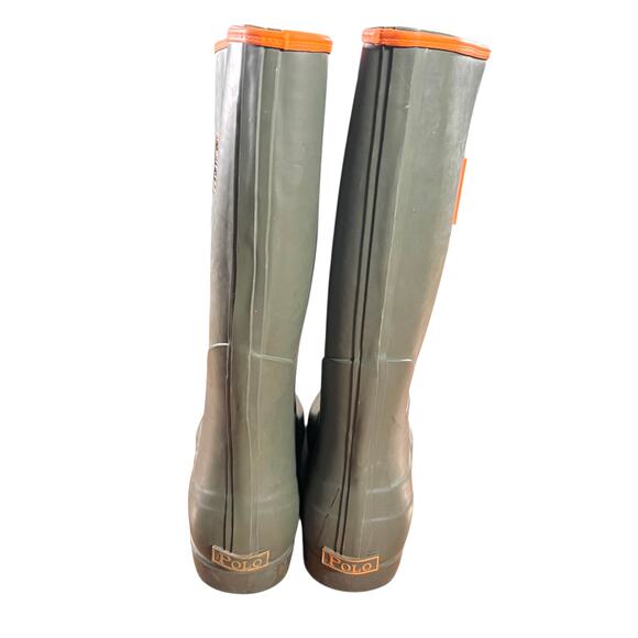 Polo Ralph Lauren Proprietor Kids Rubber Rain Boots Size 4 - Picture 10 of 13